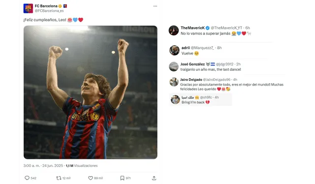 Saludo del Barcelona a Messi. Foto: Captura X/ FC Barcelona<br><br> Saludo del Barcelona a Messi. Foto: Captura X/ FC Barcelona<br><br>