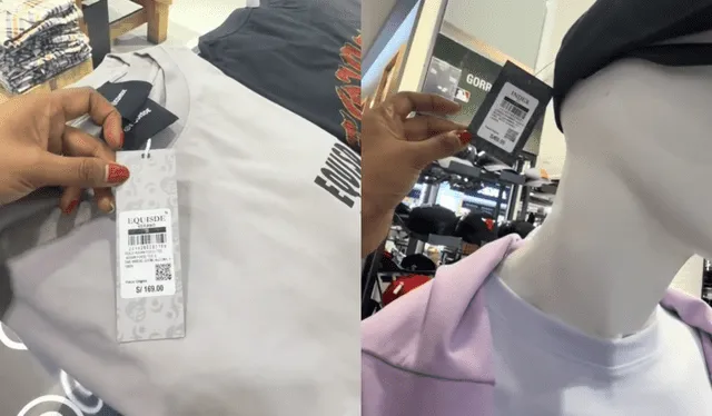 La peruana consideró elevados los precios de la ropa de Jorge Luna. Foto: Composición LR/ TikTok La peruana consideró elevados los precios de la ropa de Jorge Luna. Foto: Composición LR/ TikTok