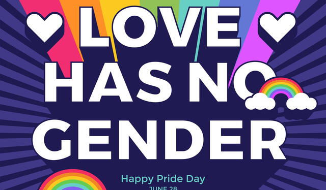 "El amor no tiene género, ¡feliz día del orgullo!"   
