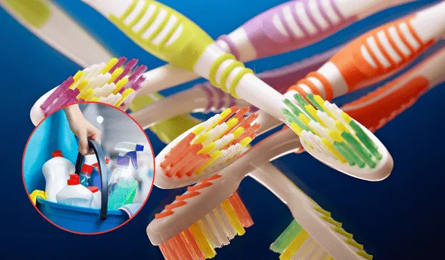  Una segunda vida para los cepillos puede ser dentro de tu kit de limpieza. Foto: Composición LR   