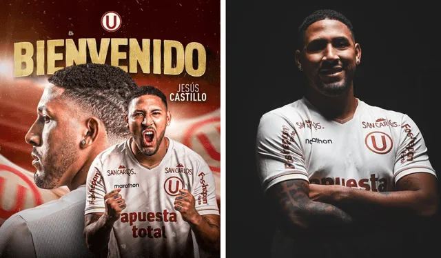 La 'U' le da la bienvenida a Jesús Castillo. Foto: Composición LR/ jesuscastillo.16<br><br> La 'U' le da la bienvenida a Jesús Castillo. Foto: Composición LR/ jesuscastillo.16<br><br>