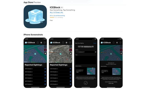 Aplicación contra las redadas del ICE en Estados Unidos. <strong>ICEBlock </strong> Aplicación contra las redadas del ICE en Estados Unidos. <strong>ICEBlock </strong>