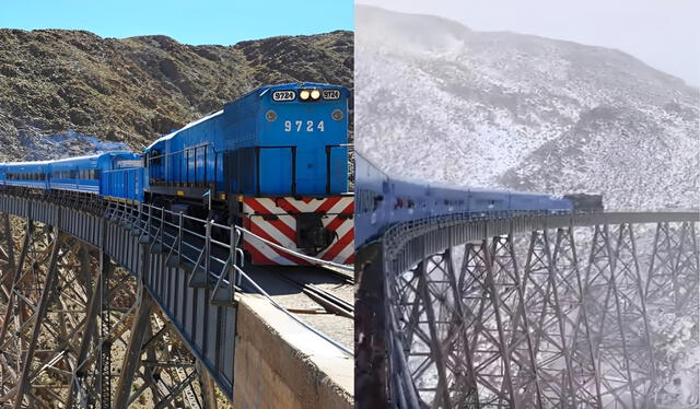 Antes y después del Tren a las Nubes en Salta, Argentina. Antes y después del Tren a las Nubes en Salta, Argentina.