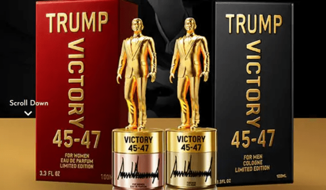 'Victory 45-47' es la nueva fragancia de Donald Trump. Foto: X 'Victory 45-47' es la nueva fragancia de Donald Trump. Foto: X