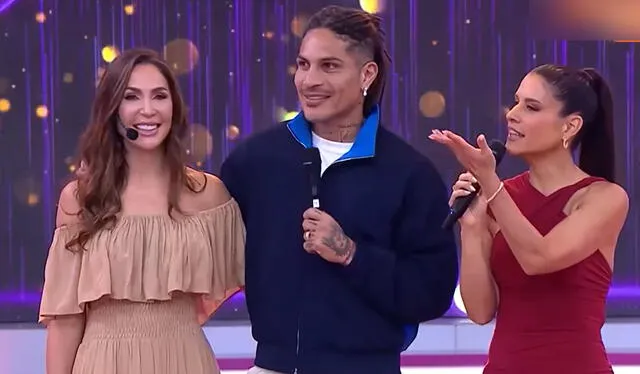 Paolo Guerrero acompañó a su pareja Ana Paula Consorte. Foto: captura MQM/ América TV Paolo Guerrero acompañó a su pareja Ana Paula Consorte. Foto: captura MQM/ América TV