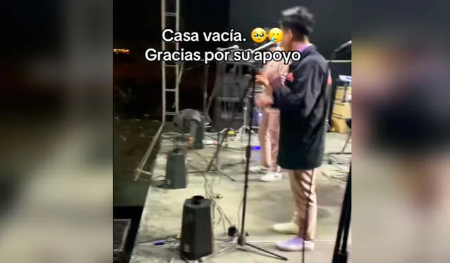  La orquesta se presentó en Ecuador y no se amilanó ante la presencia de solo tres espectadores. Foto: composición LR/ TikTok / @diegoysubandafiestaec   