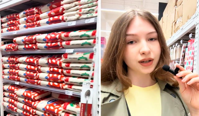 La joven de origen ruso también mostró su sorpresa al ver la cantidad de bolsas de arroz que se venden en Perú. Foto: composición LR/ TikTok / @sonnunaaa La joven de origen ruso también mostró su sorpresa al ver la cantidad de bolsas de arroz que se venden en Perú. Foto: composición LR/ TikTok / @sonnunaaa