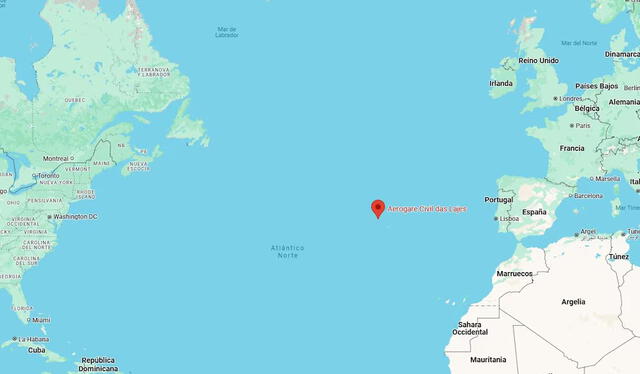 Los pasajeros tuvieron que ser evacuados en la isla de Terceira, Portugal. Foto: Google Maps Los pasajeros tuvieron que ser evacuados en la isla de Terceira, Portugal. Foto: Google Maps