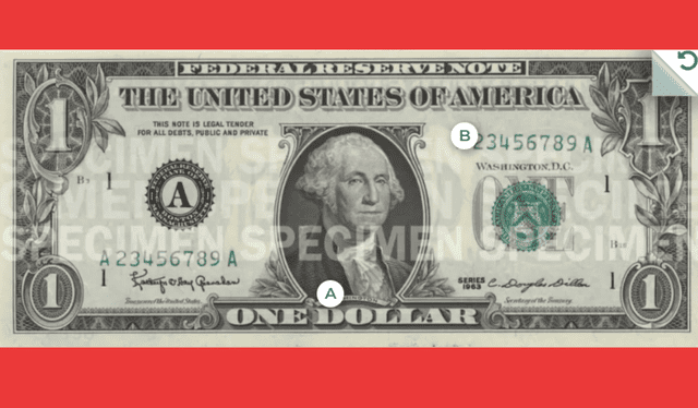 Características de seguridad de los billetes de $1 y $2 Características de seguridad de los billetes de $1 y $2