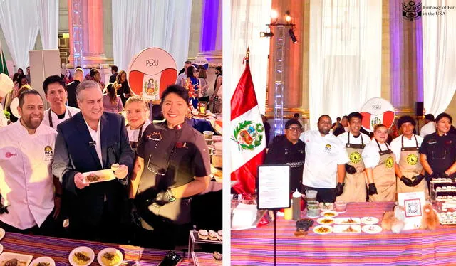 El evento no solo ofreció sabores únicos, sino también cultura, con actuaciones en vivo que emocionaron al público, reafirmando el papel de la cocina peruana como una poderosa embajadora de identidad. Foto: composición LR/ X / Embajada de Perú en EE. UU. El evento no solo ofreció sabores únicos, sino también cultura, con actuaciones en vivo que emocionaron al público, reafirmando el papel de la cocina peruana como una poderosa embajadora de identidad. Foto: composición LR/ X / Embajada de Perú en EE. UU.