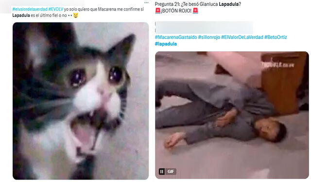 Macarena Gastaldo no respondió la pregunta 21 que involucraba a Gianluca Lapadula en 'El valor de la verdad'. Foto: composición LR/ X Macarena Gastaldo no respondió la pregunta 21 que involucraba a Gianluca Lapadula en 'El valor de la verdad'. Foto: composición LR/ X