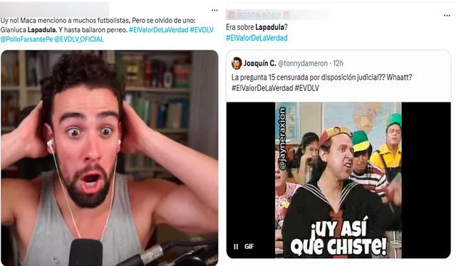 Macarena Gastaldo no respondió la pregunta 21 que involucraba a Gianluca Lapadula en 'El valor de la verdad'. Foto: composición LR/ X Macarena Gastaldo no respondió la pregunta 21 que involucraba a Gianluca Lapadula en 'El valor de la verdad'. Foto: composición LR/ X