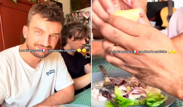  Un video de un turista francés disfrutando de leche de tigre con pan en un restaurante peruano se ha vuelto viral en TikTok. La escena sorprendió a los comensales presentes. Foto: composición LR/ TikTok/ @ayllupodcast   