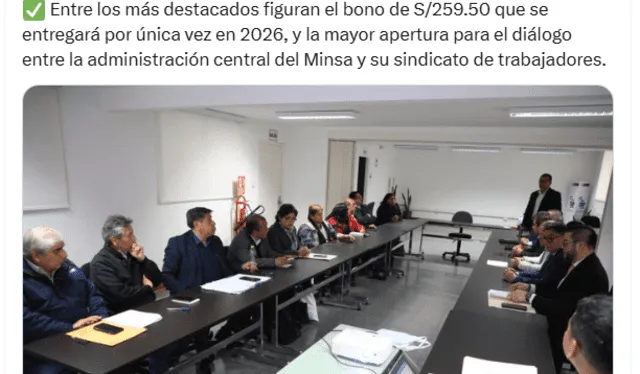 Comunicado del Ministerio de salud Foto: X Comunicado del Ministerio de salud Foto: X