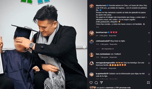  El mensaje de Deyvis Orosco tras la graduación de su hijo. Foto: cuenta personal IG Deyvis Orosco   