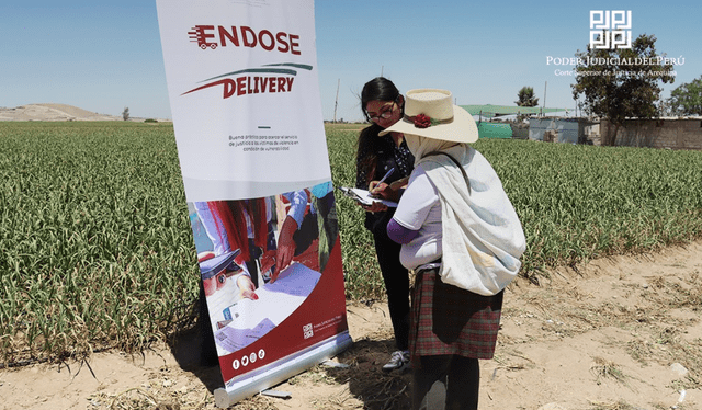  La reparación es entregada en el hogar de la víctima. Foto: Poder Judicial de Arequipa<br><br>    