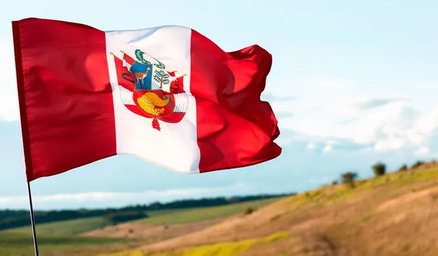 La Bandera de Guerra lleva el Escudo Nacional en lugar del de Armas. Foto: UNMSM   