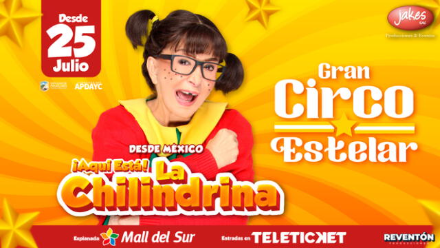 Circo de La Chilindrina abrió sus puertas desde este viernes 25 de julio.   