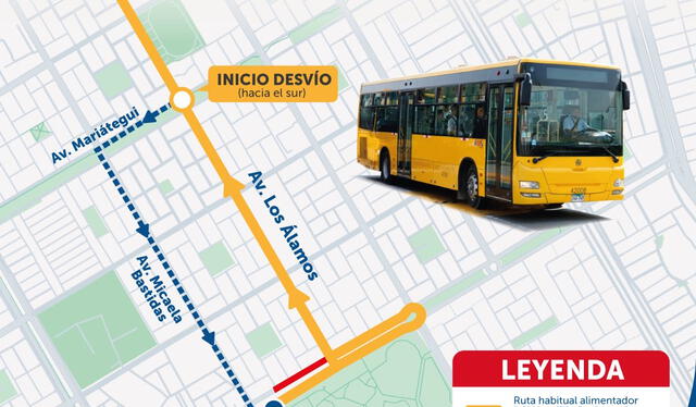 ATU anuncia desvío del Metropolitano en ruta de Villa El Salvador durante 15 días. Foto: ATU   