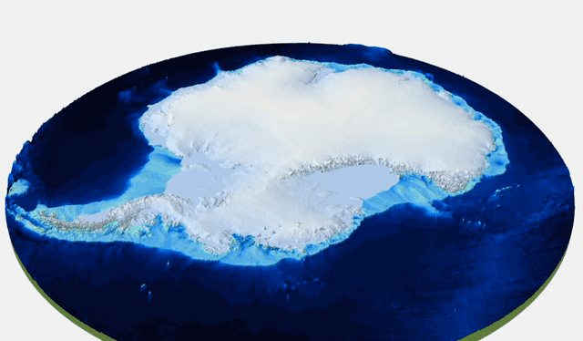 Al remover los 27 millones de kilómetros cúbicos de hielo que cubren la Antártida, se revelan las ubicaciones ocultas de las montañas más altas. Foto: British Antarctic Survey Al remover los 27 millones de kilómetros cúbicos de hielo que cubren la Antártida, se revelan las ubicaciones ocultas de las montañas más altas. Foto: British Antarctic Survey