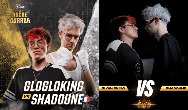  Glogloking y Shadoune se enfrentarán el sábado 2 de agosto en La Noche Dorada. Foto: Composición LR/ Instagram de La Noche Dorada   
