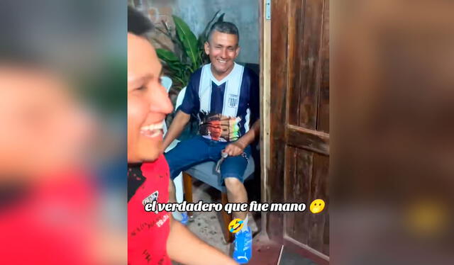 El hincha de Alianza Lima no dudó en asistir a la fiesta con temática de Universitario de Deportes con su camiseta del equipo íntimo. Foto: composición LR/ TikTok/ @estelavela_2 El hincha de Alianza Lima no dudó en asistir a la fiesta con temática de Universitario de Deportes con su camiseta del equipo íntimo. Foto: composición LR/ TikTok/ @estelavela_2