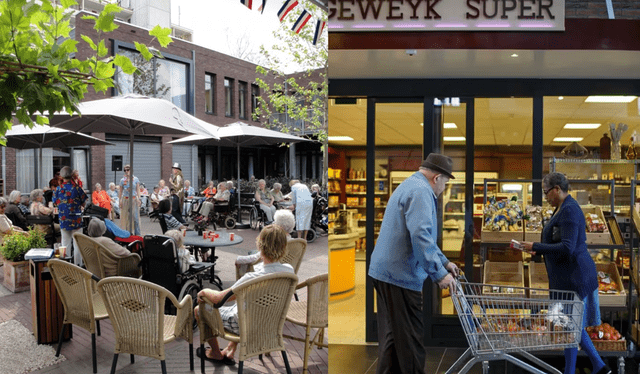 Desde junte hasta hacer compras en supermercados, los habitantes de Hogeweyk pueden realizar sus actividades diarias libremente.   