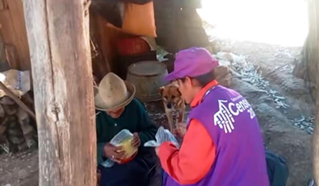  Usuarios en TikTok aplaudieron el noble gesto del joven durante el censo en Áncash.   