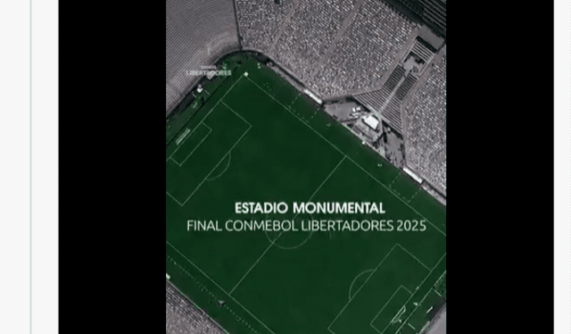  El mensaje de Alejandro Domínguez al anunciar que el estadio Monumental será sede de la Copa Libertadores 2025. Foto: X - Alejandro Domínguez   