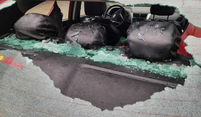 Sereno fue interceptado por dos hombres en un auto rojo y disparó cuando intentaron robarle. Foto: Francisco Erazo / URPI-LR   