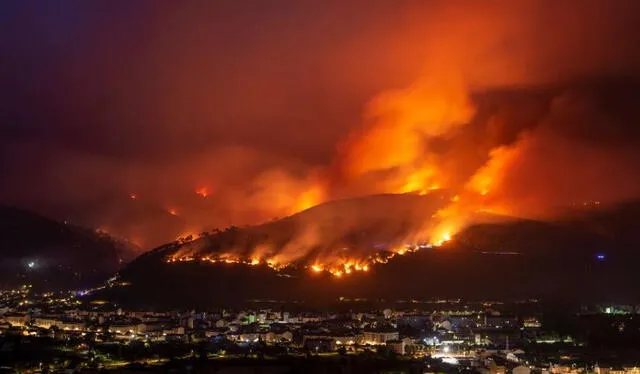 Incendio en O Barco de Valdeorras, Ourense Incendio en O Barco de Valdeorras, Ourense