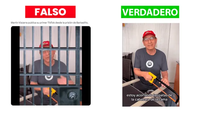 <em> Diferencia entre el bulo y el video original. Foto: composición LR/captura de pantalla</em>   