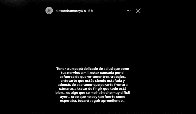 Ale Morey denuncia estafa.   