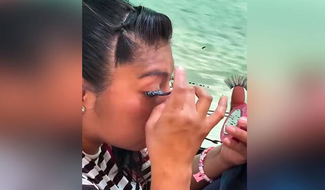  Algunos usuarios en TikTok hicieron bromas y no dudaron en admirar su habilidad para colocarse las pestañas postizas. Foto: composición LR/ TikTok / @yososyciproshow 