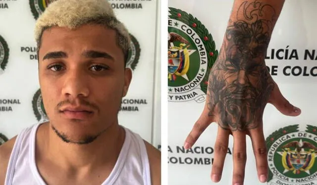  El presunto sicario cambio de "look", sin embargo el tatuaje reveló su identidad a la Policía. Foto: Captura   