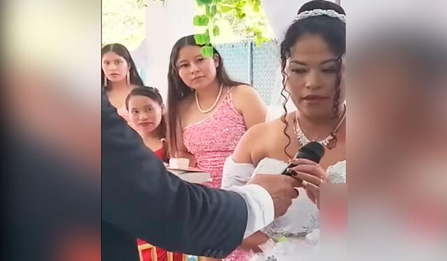  Las imágenes conmocionaron al novio y a los invitados al escuchar a la mujer decir que no quería casarse. Foto: composición LR/ TikTok / @esc22_05   