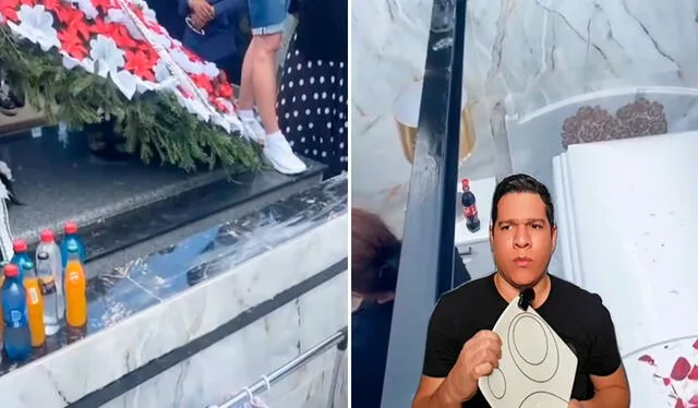  El video compartido en TikTok dejó más de un comentario sobre la diferencia de las tumbas en los últimos años. Foto: composición LR/ TikTok / @mascarada   