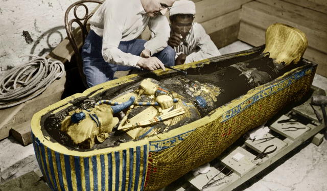  Hallazgo de la tumba de Tutankamón el 4 de noviembre de 1922. Foto: National Geographic 