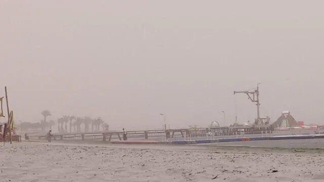 Fuertes vientos en Ica obligan a suspender vuelos. Foto: Senamhi   