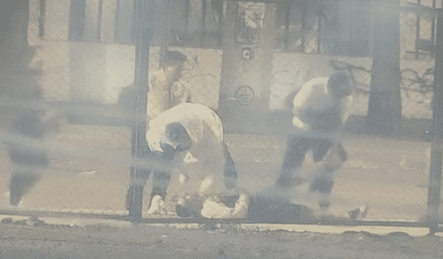 Enfrentamiento entre vándalos en Ate Vitarte. Foto: Difusión Enfrentamiento entre vándalos en Ate Vitarte. Foto: Difusión