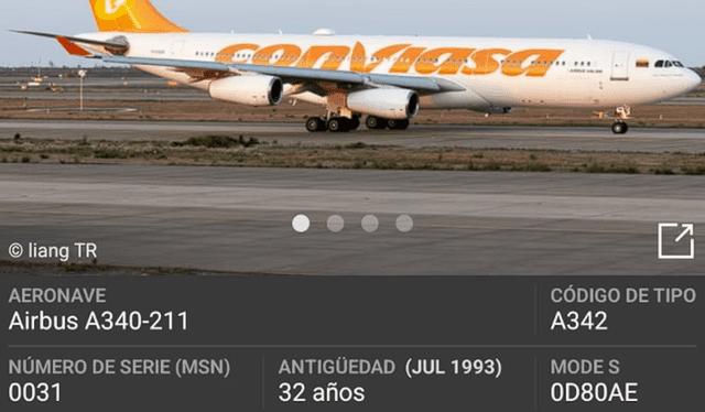 Conviasa 737, avión presidencial de Nicolás Maduro que voló de Maiquetía (Caracas) hasta el aeropuerto de Managua. Foto: FlightRadar24 Conviasa 737, avión presidencial de Nicolás Maduro que voló de Maiquetía (Caracas) hasta el aeropuerto de Managua. Foto: FlightRadar24
