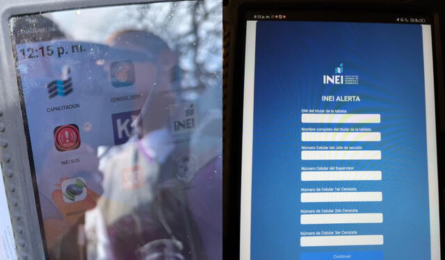  Las tablets de los censistas cuentan con un botón de alerta. Foto: composición LR   