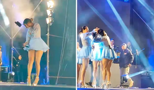 Durante un concierto de Corazón Serrano en Chiclayo, Susana Alvarado sufrió un accidente al ser golpeada por un dron, lo que generó sorpresa entre los asistentes. Foto: composición LR/ TikTok / @celm0994 Durante un concierto de Corazón Serrano en Chiclayo, Susana Alvarado sufrió un accidente al ser golpeada por un dron, lo que generó sorpresa entre los asistentes. Foto: composición LR/ TikTok / @celm0994