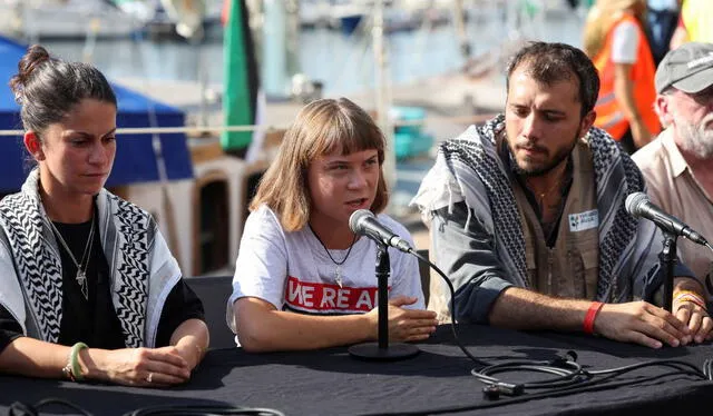  Greta Thunberg en conferencia de prensa en España. Fuente: Europa Press   