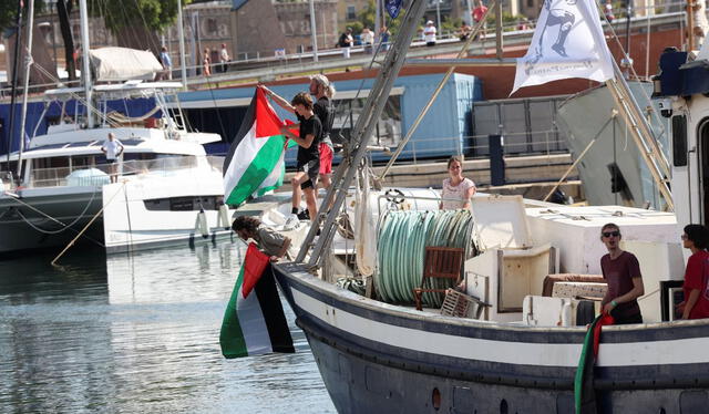 Misión Global Sumud Flotilla en el puerto de Barcelona. Foto: Eva Manez    