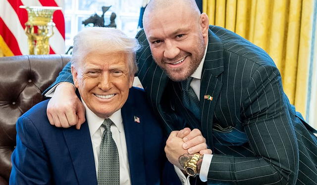  McGregor y Donald Trump en la Casa Blanca. Fuente: AFP   