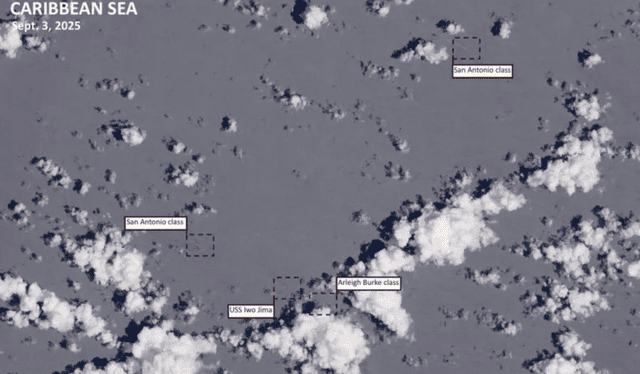  Despliegue naval de Estados Unidos. Fuente: Newsweek&nbsp;    