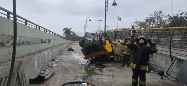 Heridos fueron trasladados a los hospitales Loayza y Almenara. Foto: Policía de Rescate   