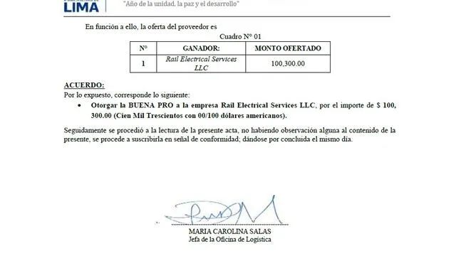 Municipalidad de Lima suscribió consultoría por 100.300 dólares Municipalidad de Lima suscribió consultoría por 100.300 dólares