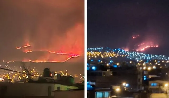 Reportan que llamas continúan extendiéndose hacia los distritos. Foto: Composición LR. Reportan que llamas continúan extendiéndose hacia los distritos. Foto: Composición LR.